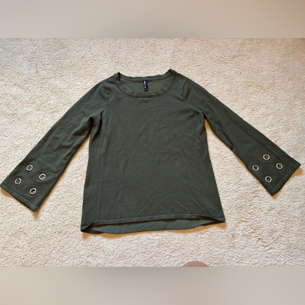 Onyx Dark Green Crew Neck Sweater